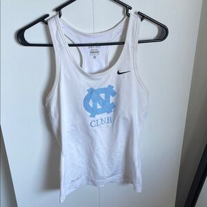 Nike White UNC Chapel Hill club Cross Country razer back tank top jersey